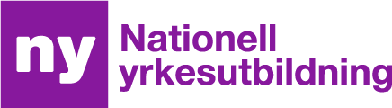 Logga för nationell yrkesutbildning, lila och vit